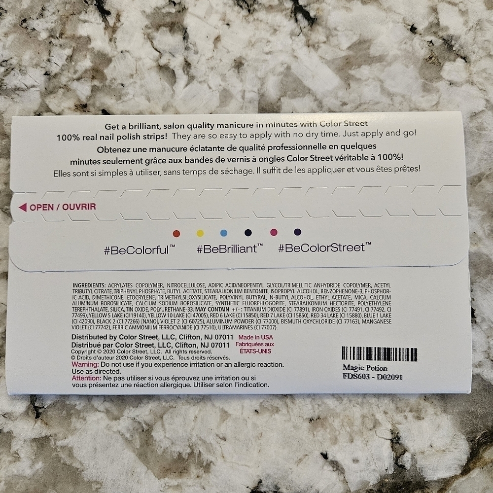 Color Street Nail Strips - Retired Magic Potion - Green To Purple Color Shifting - Picture 3 of 4